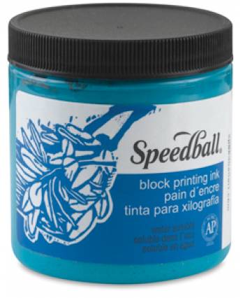 Speed Ball Water-Soluble Block Printing Ink Turquoise 237ml